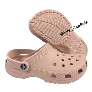 Size 6 Crocs Classic Womens Clogs Sandals Dusty Pink Quartz Slip On Shoes NEW